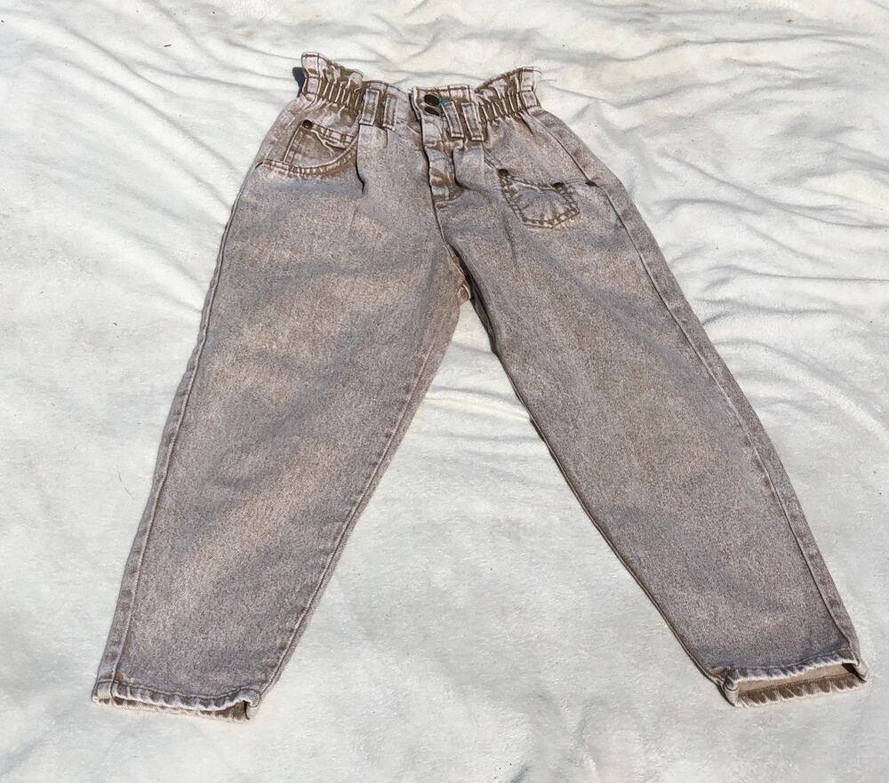 LEVIS GIRLS BROWN COTTON DENIM JEANS SIZE 6/7